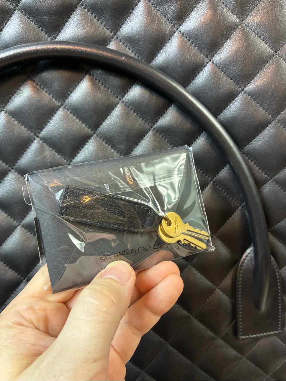 Saint Laurent YSL Giant Quilted Leather Logo Travel Bag - NWOT $5100 Retail - Picture 13 of 16